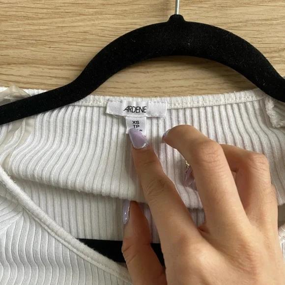 Ardene White Ribbed Top - Picture 4 of 4